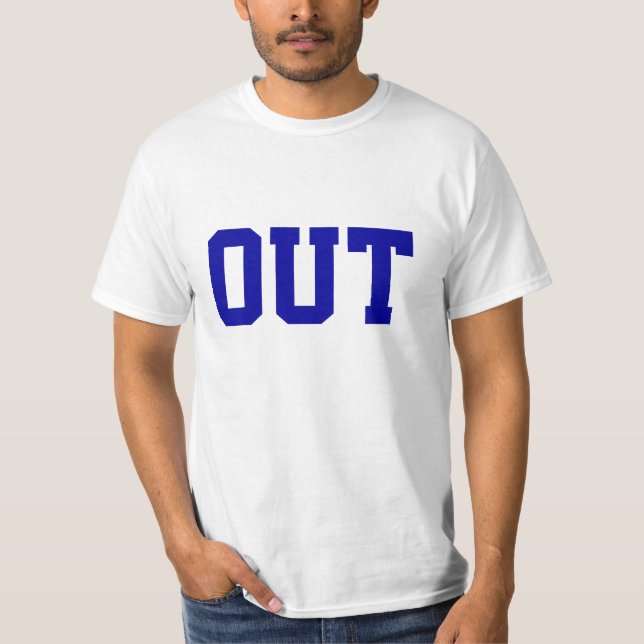 "Out" Funny Tennis T-Shirt (Front)