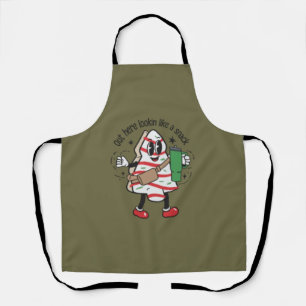 Out Here Lookin Like A Snack Christmas Tree Cake Apron