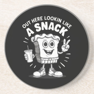 Out Here Lookin Like A Snack Christmas Tree Cake  Coaster