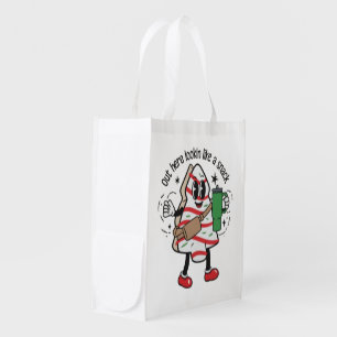 Out Here Lookin Like A Snack Christmas Tree Cake Grocery Bag