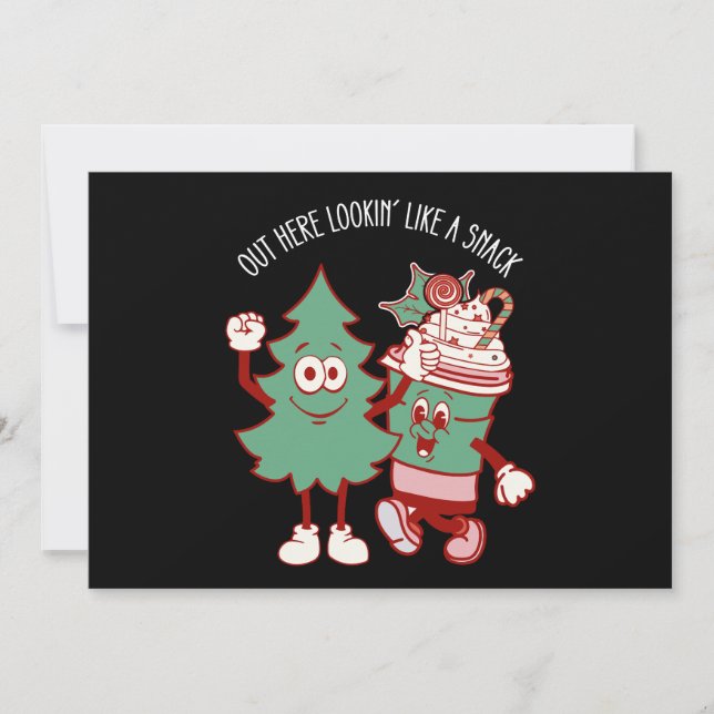 Out Here Lookin Like A Snack Christmas Tree Cake Invitation (Front)