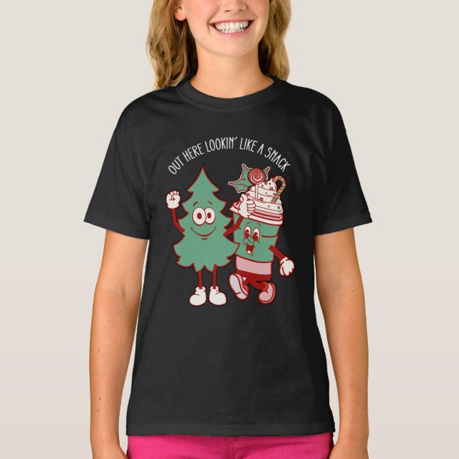 Out Here Lookin Like A Snack Christmas Tree Cake T-Shirt (Front)