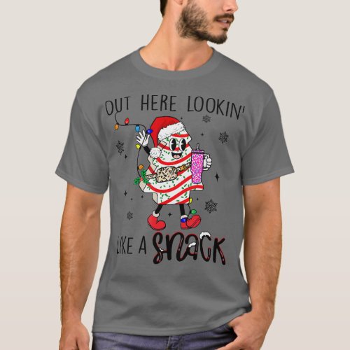 Out Here Lookin Like A Snack Funny Christmas Santa T_Shirt