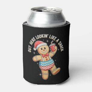 Out Here Looking Like A Snack Funny Christmas Xmas Can Cooler