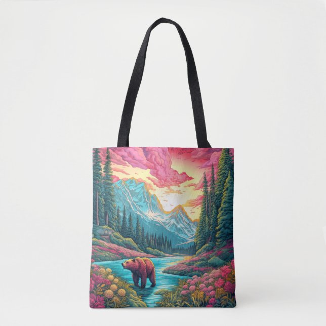 Out In The Wild Illustration Tote Bag (Front)