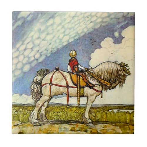 Out Into the Wide World by John Bauer Ceramic Tile