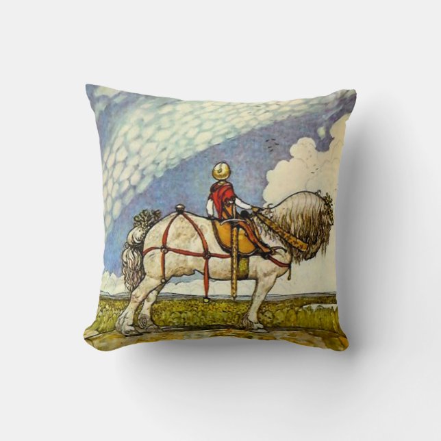 “Out Into the Wide World” by John Bauer Throw Pillow (Front)