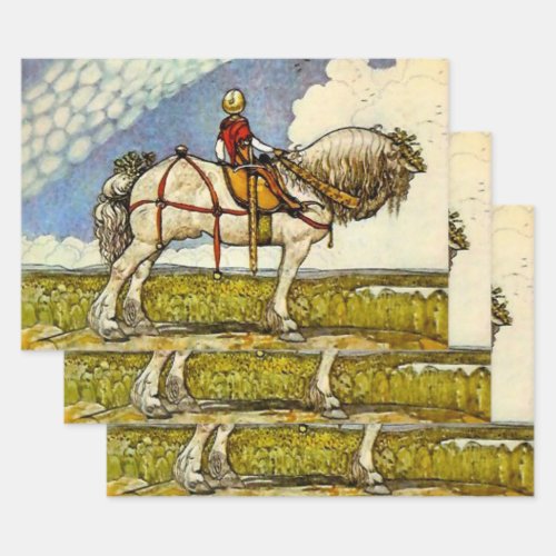 âœOut Into the Wide Worldâ by John Bauer Wrapping Paper Sheets