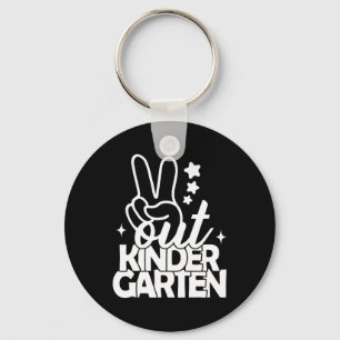 Out Kindergarten Grad Last Day Of School Teacher K Keychain