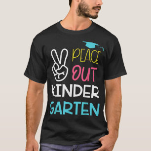 Out Kindergarten Invitation Peace Sunset Kids End T-Shirt