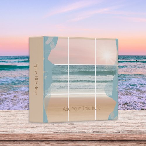 Out My Beach Window Scrapbook Album 3 Ring Binder