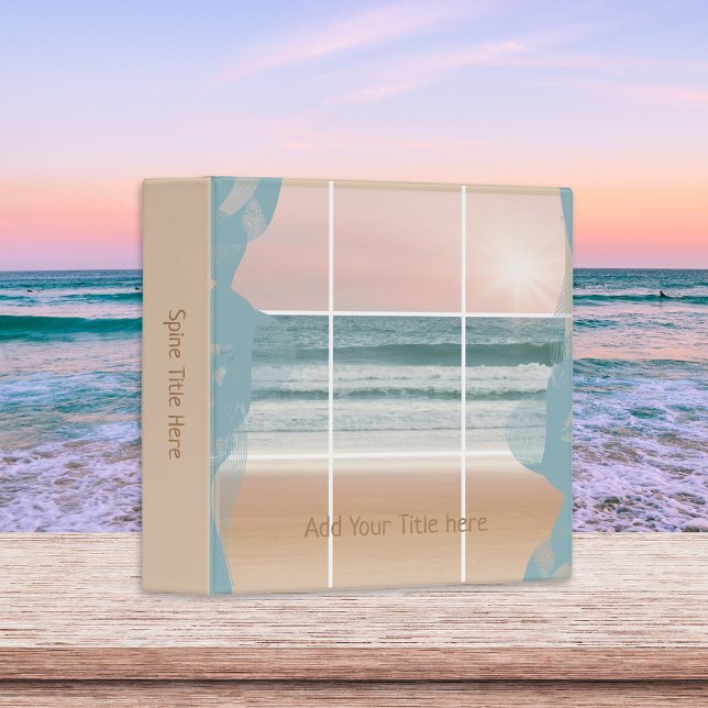 Out My Beach Window Scrapbook Album 3 Ring Binder (Creator Uploaded)