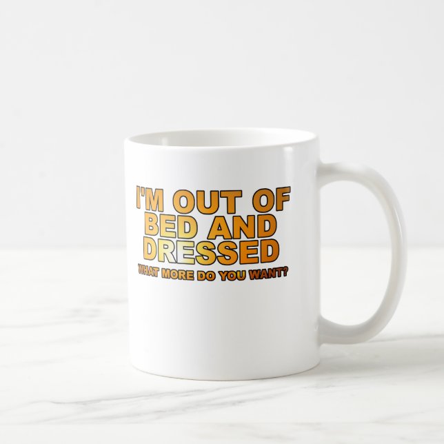 Out of Bed Funny Mug (Right)