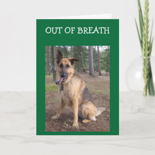 OUT OF BREATH=40th BIRTHDAY HUMOR Card