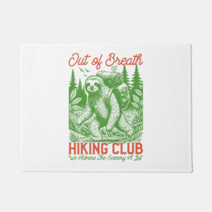Out of Breath Funny Sloth Hiking Club Doormat
