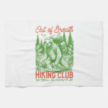 Out of Breath Funny Sloth Hiking Club Kitchen Towel