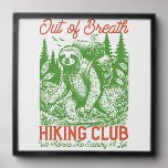 Out of Breath Funny Sloth Hiking Club Peel And Stick Photo Tile