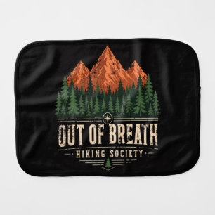 Out Of Breath Hiking Society Baby Burp Cloth