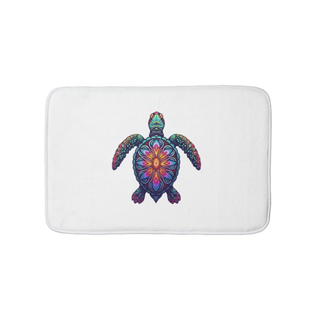 Out Of Breath Hiking Society Turtle T-Shirt Bath Mat (Front)