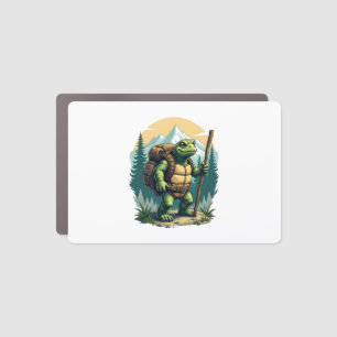 Out Of Breath Hiking Society Turtle T-Shirt Car Magnet