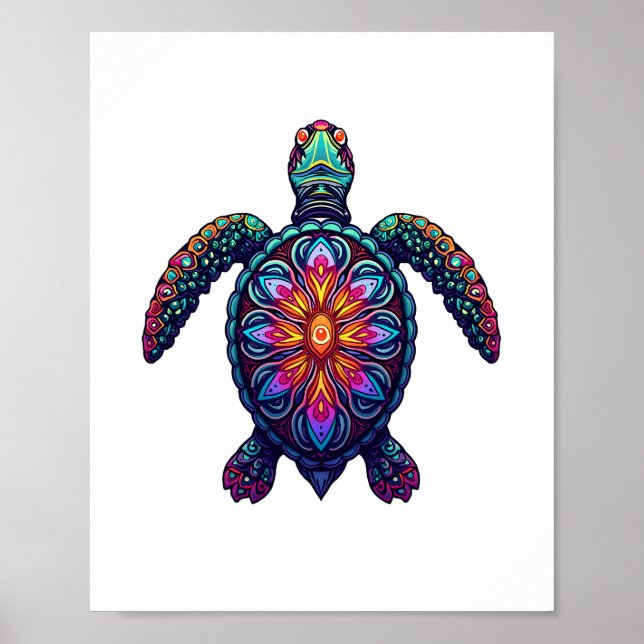 Out Of Breath Hiking Society Turtle T-Shirt Poster (Front)