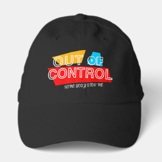 Out of Control – Bold Typography Statement Design Performance Cap
