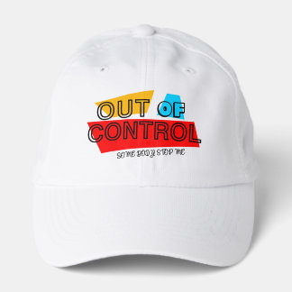 Out of Control – Bold Typography Statement Design Performance Cap