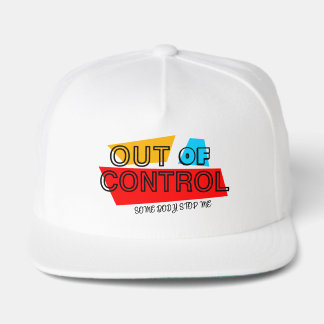 Out of Control – Bold Typography Statement Design Snap Back Hat