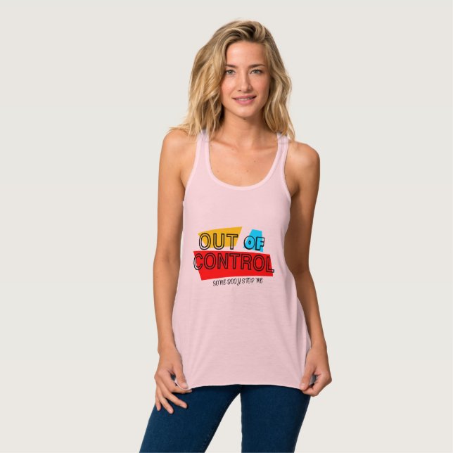Out of Control – Bold Typography Statement Design Tank Top (Front Full)