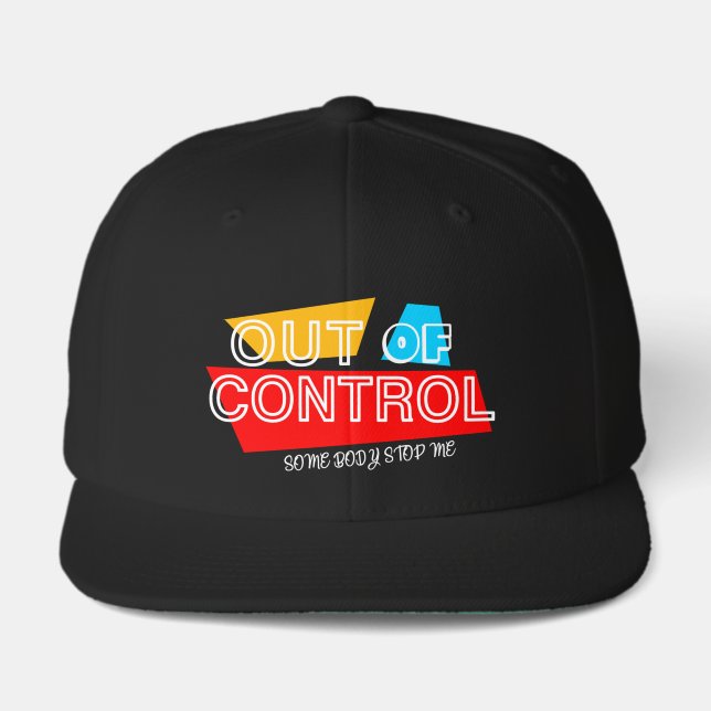 Out of Control – Bold Typography Statement Design Visor (Front)