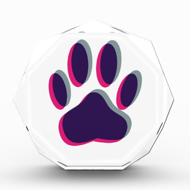 Out of Focus Dog Paw Print Award (Front)
