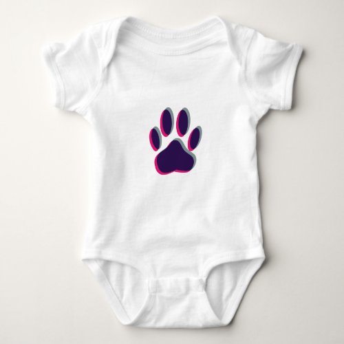 Out of Focus Dog Paw Print Baby Bodysuit