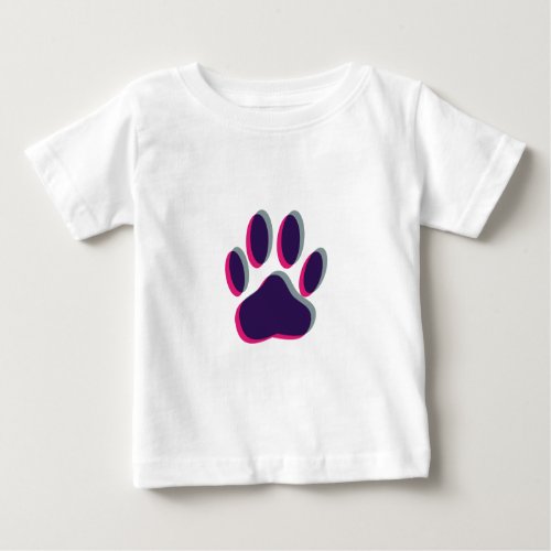 Out of Focus Dog Paw Print Baby T_Shirt