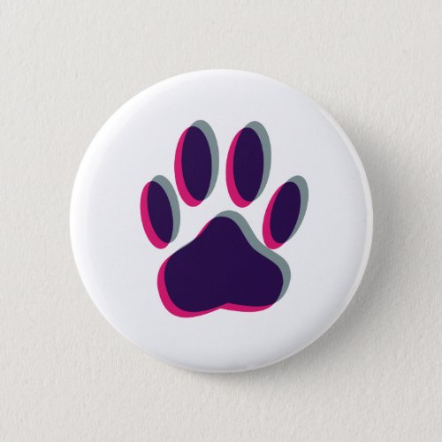 Out of Focus Dog Paw Print Button