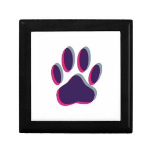 Out of Focus Dog Paw Print Gift Box