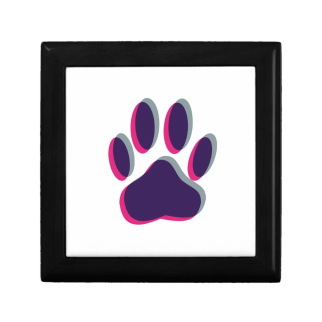 Out of Focus Dog Paw Print Gift Box (Front)