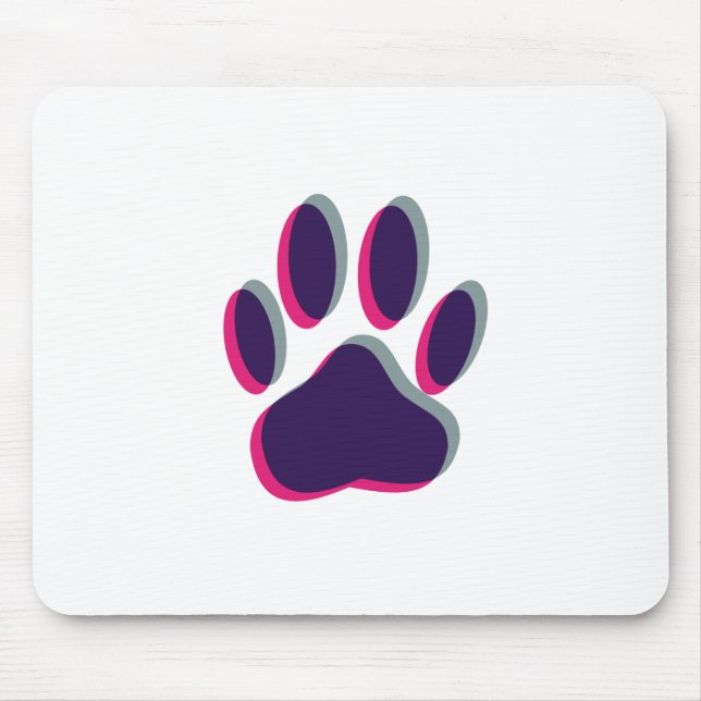 Out of Focus Dog Paw Print Mouse Pad (Front)