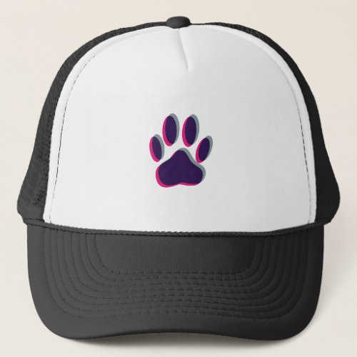 Out of Focus Dog Paw Print Trucker Hat