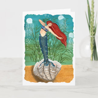 Out Of Her Shell Blank Greeting Card