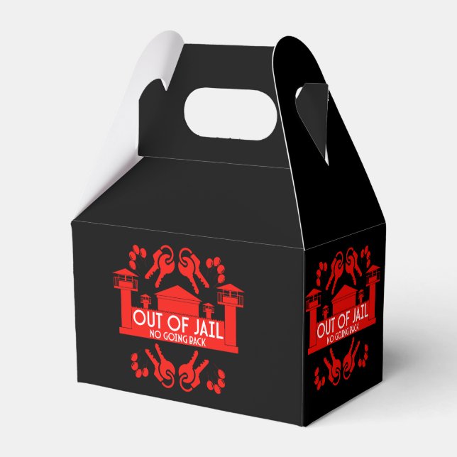 Out Of Jail Prison Release Gift Favor Boxes (Front Side)