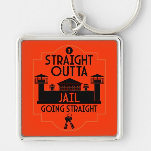 Out Of Jail Prison Release Gift  Keychain