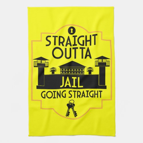 Out Of Jail Prison Release Gift  Kitchen Towel