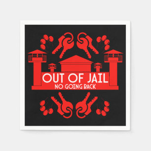 Out Of Jail Prison Release Gift Napkins