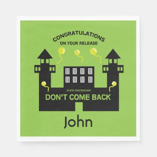 Out Of Jail Prison Release Gift Napkins