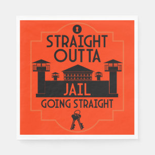 Out Of Jail Prison Release Gift  Napkins