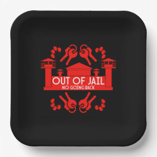 Out Of Jail Prison Release Gift Paper Plates
