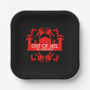 Out Of Jail Prison Release Gift Paper Plates