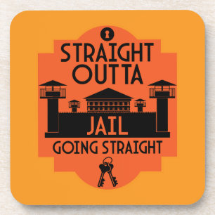 Out Of Jail Prison Release Gift Two-Tone Coffee Mu Beverage Coaster