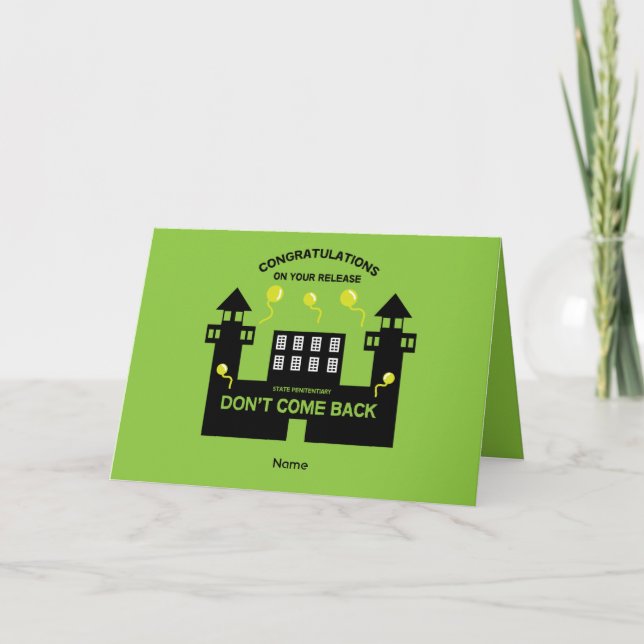 Out Of Jail Prison Release Gift Two-Tone Coffee Mu Card (Front)