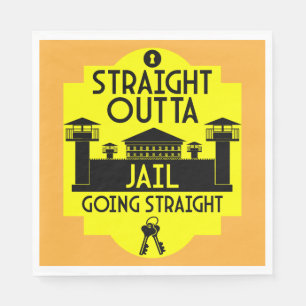 Out Of Jail Prison Release Gift Two-Tone Coffee Mu Napkins